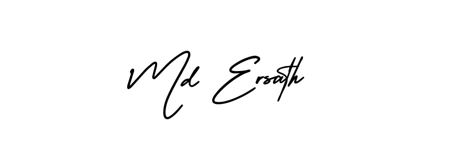Make a beautiful signature design for name Md Ersath. With this signature (AmerikaSignatureDemo-Regular) style, you can create a handwritten signature for free. Md Ersath signature style 3 images and pictures png