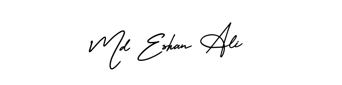 Use a signature maker to create a handwritten signature online. With this signature software, you can design (AmerikaSignatureDemo-Regular) your own signature for name Md Eshan Ali. Md Eshan Ali signature style 3 images and pictures png