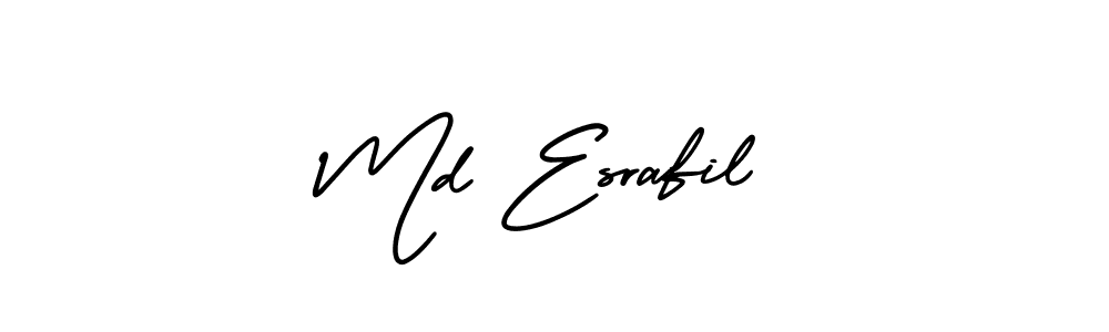 You should practise on your own different ways (AmerikaSignatureDemo-Regular) to write your name (Md Esrafil) in signature. don't let someone else do it for you. Md Esrafil signature style 3 images and pictures png