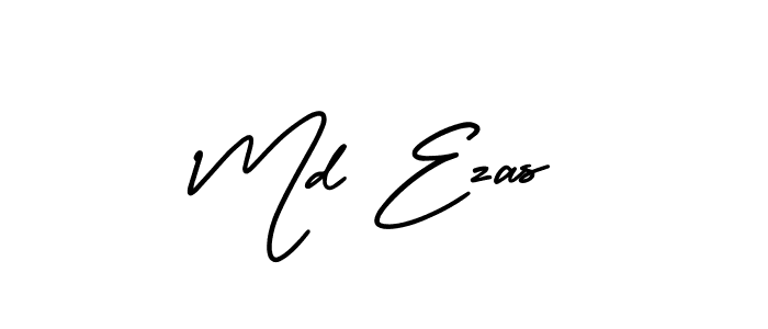 Md Ezas stylish signature style. Best Handwritten Sign (AmerikaSignatureDemo-Regular) for my name. Handwritten Signature Collection Ideas for my name Md Ezas. Md Ezas signature style 3 images and pictures png