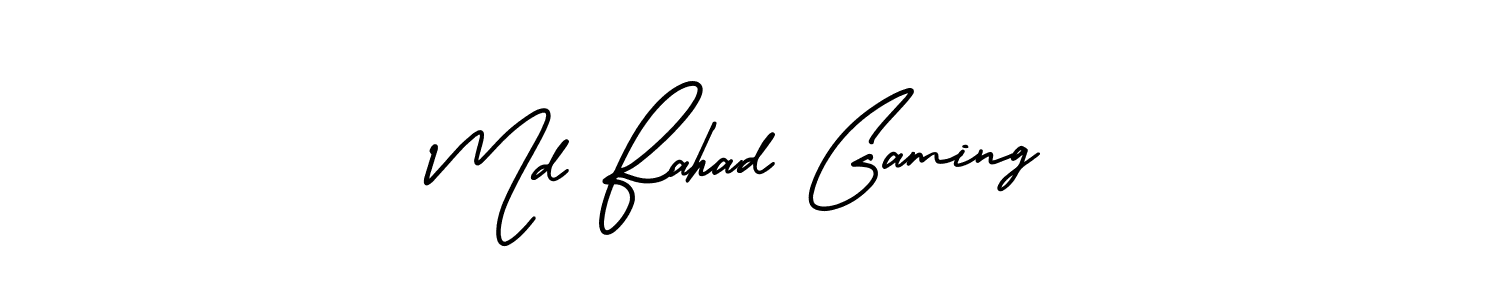 if you are searching for the best signature style for your name Md Fahad Gaming. so please give up your signature search. here we have designed multiple signature styles  using AmerikaSignatureDemo-Regular. Md Fahad Gaming signature style 3 images and pictures png