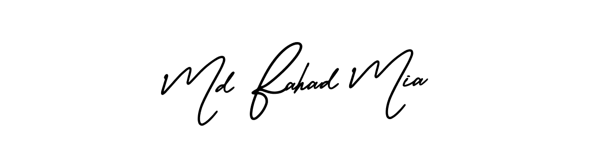 Also You can easily find your signature by using the search form. We will create Md Fahad Mia name handwritten signature images for you free of cost using AmerikaSignatureDemo-Regular sign style. Md Fahad Mia signature style 3 images and pictures png