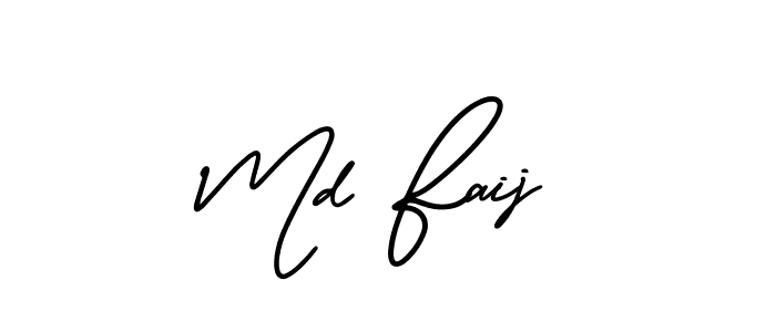 Design your own signature with our free online signature maker. With this signature software, you can create a handwritten (AmerikaSignatureDemo-Regular) signature for name Md Faij. Md Faij signature style 3 images and pictures png