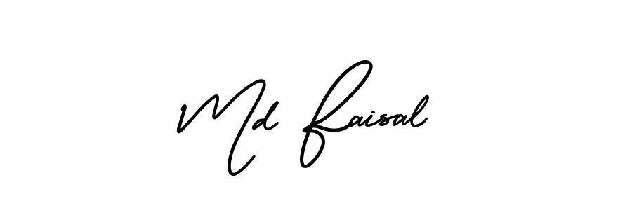 Design your own signature with our free online signature maker. With this signature software, you can create a handwritten (AmerikaSignatureDemo-Regular) signature for name Md Faisal. Md Faisal signature style 3 images and pictures png