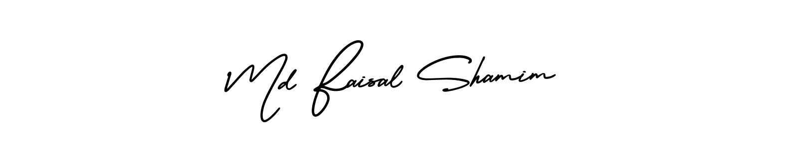 Use a signature maker to create a handwritten signature online. With this signature software, you can design (AmerikaSignatureDemo-Regular) your own signature for name Md Faisal Shamim. Md Faisal Shamim signature style 3 images and pictures png