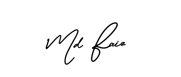 This is the best signature style for the Md Faiz name. Also you like these signature font (AmerikaSignatureDemo-Regular). Mix name signature. Md Faiz signature style 3 images and pictures png