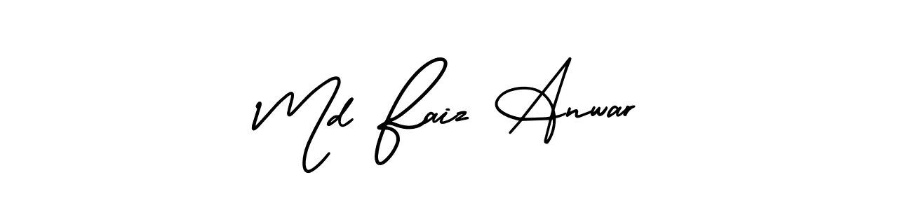 Md Faiz Anwar stylish signature style. Best Handwritten Sign (AmerikaSignatureDemo-Regular) for my name. Handwritten Signature Collection Ideas for my name Md Faiz Anwar. Md Faiz Anwar signature style 3 images and pictures png