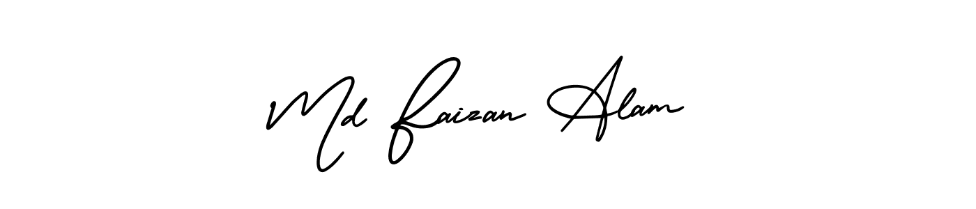 You should practise on your own different ways (AmerikaSignatureDemo-Regular) to write your name (Md Faizan Alam) in signature. don't let someone else do it for you. Md Faizan Alam signature style 3 images and pictures png