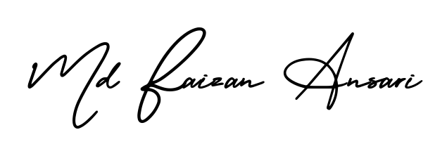 This is the best signature style for the Md Faizan Ansari name. Also you like these signature font (AmerikaSignatureDemo-Regular). Mix name signature. Md Faizan Ansari signature style 3 images and pictures png