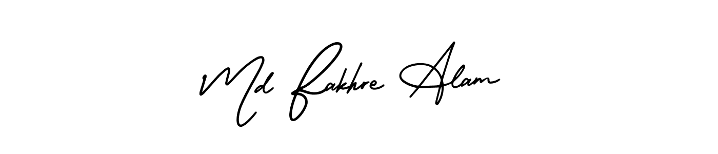 Make a beautiful signature design for name Md Fakhre Alam. With this signature (AmerikaSignatureDemo-Regular) style, you can create a handwritten signature for free. Md Fakhre Alam signature style 3 images and pictures png