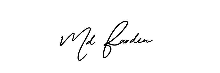 Md Fardin stylish signature style. Best Handwritten Sign (AmerikaSignatureDemo-Regular) for my name. Handwritten Signature Collection Ideas for my name Md Fardin. Md Fardin signature style 3 images and pictures png