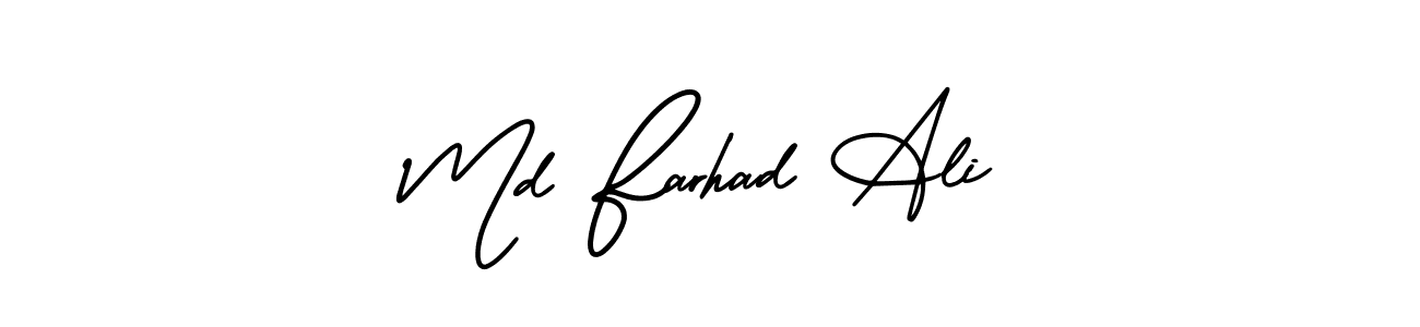 Create a beautiful signature design for name Md Farhad Ali. With this signature (AmerikaSignatureDemo-Regular) fonts, you can make a handwritten signature for free. Md Farhad Ali signature style 3 images and pictures png