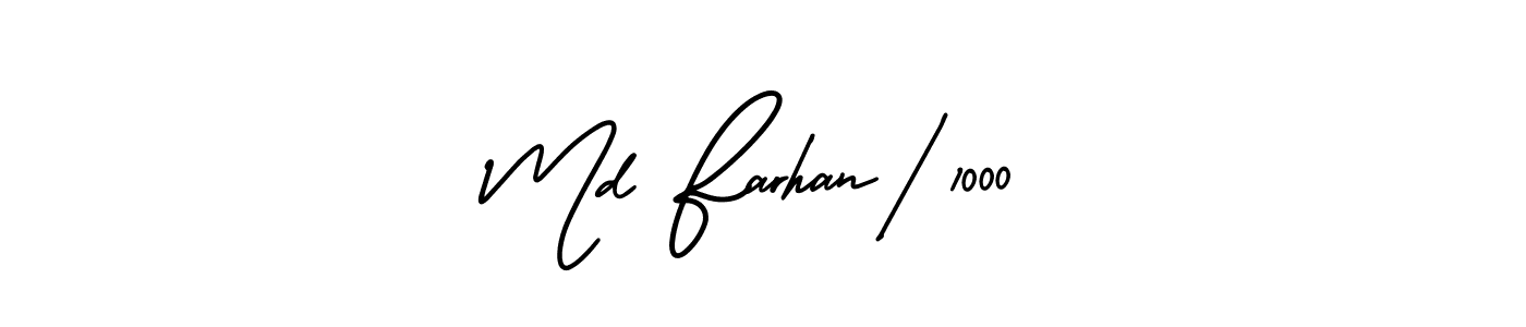 Create a beautiful signature design for name Md Farhan/1000. With this signature (AmerikaSignatureDemo-Regular) fonts, you can make a handwritten signature for free. Md Farhan/1000 signature style 3 images and pictures png