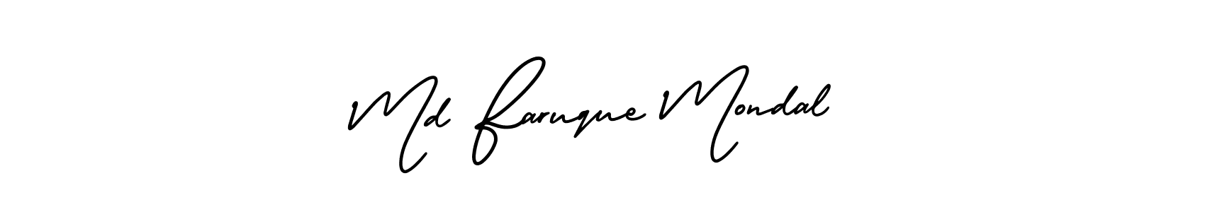 Md Faruque Mondal stylish signature style. Best Handwritten Sign (AmerikaSignatureDemo-Regular) for my name. Handwritten Signature Collection Ideas for my name Md Faruque Mondal. Md Faruque Mondal signature style 3 images and pictures png