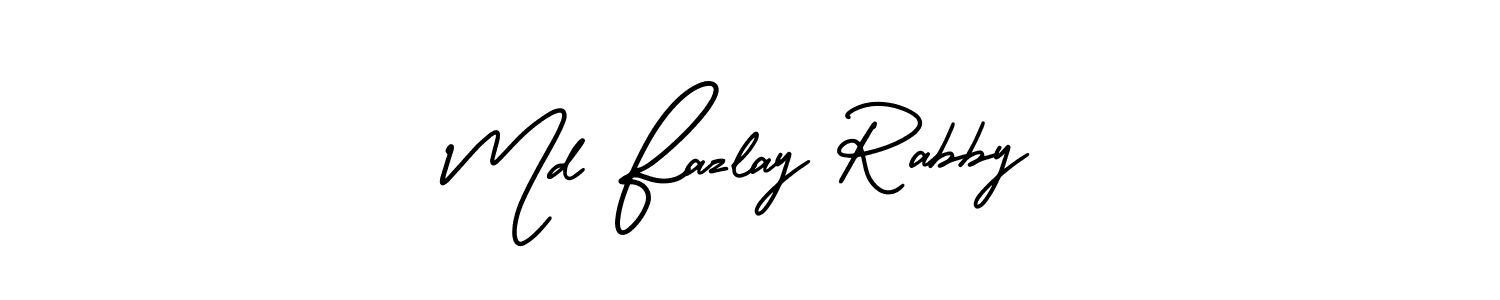 Design your own signature with our free online signature maker. With this signature software, you can create a handwritten (AmerikaSignatureDemo-Regular) signature for name Md Fazlay Rabby. Md Fazlay Rabby signature style 3 images and pictures png