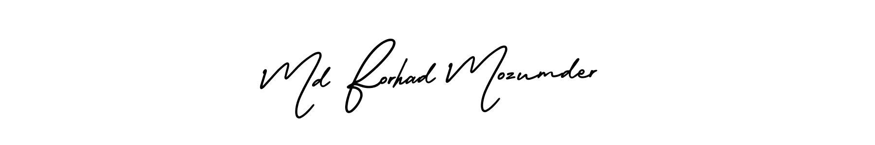 Also we have Md Forhad Mozumder name is the best signature style. Create professional handwritten signature collection using AmerikaSignatureDemo-Regular autograph style. Md Forhad Mozumder signature style 3 images and pictures png