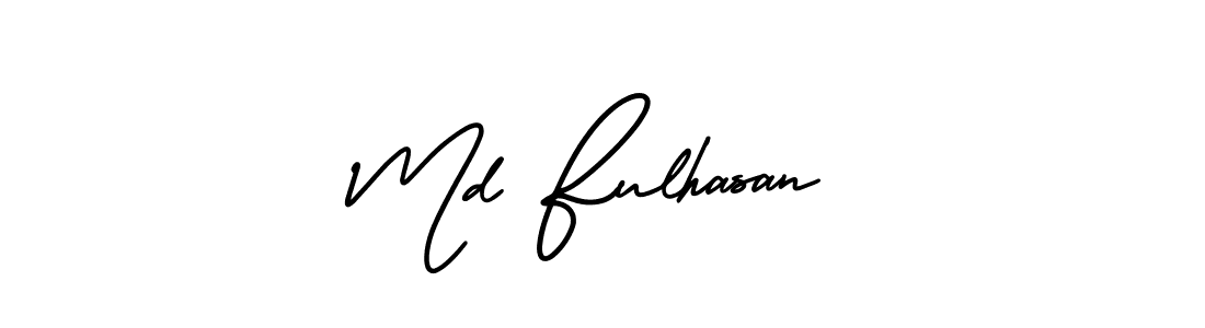 You should practise on your own different ways (AmerikaSignatureDemo-Regular) to write your name (Md Fulhasan) in signature. don't let someone else do it for you. Md Fulhasan signature style 3 images and pictures png