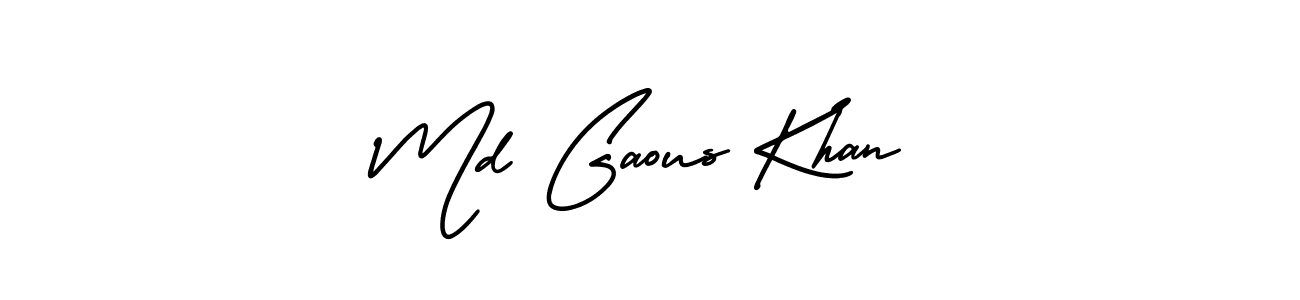 AmerikaSignatureDemo-Regular is a professional signature style that is perfect for those who want to add a touch of class to their signature. It is also a great choice for those who want to make their signature more unique. Get Md Gaous Khan name to fancy signature for free. Md Gaous Khan signature style 3 images and pictures png
