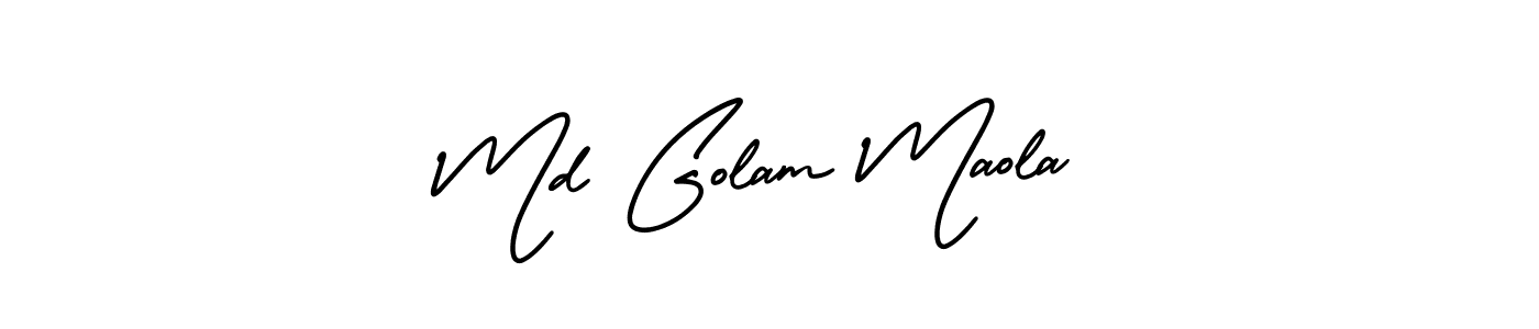 How to Draw Md Golam Maola signature style? AmerikaSignatureDemo-Regular is a latest design signature styles for name Md Golam Maola. Md Golam Maola signature style 3 images and pictures png