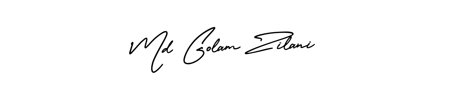 How to make Md Golam Zilani name signature. Use AmerikaSignatureDemo-Regular style for creating short signs online. This is the latest handwritten sign. Md Golam Zilani signature style 3 images and pictures png