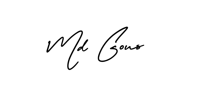 Make a beautiful signature design for name Md Gous. With this signature (AmerikaSignatureDemo-Regular) style, you can create a handwritten signature for free. Md Gous signature style 3 images and pictures png