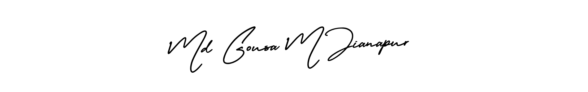 Create a beautiful signature design for name Md Gousa M Jianapur. With this signature (AmerikaSignatureDemo-Regular) fonts, you can make a handwritten signature for free. Md Gousa M Jianapur signature style 3 images and pictures png