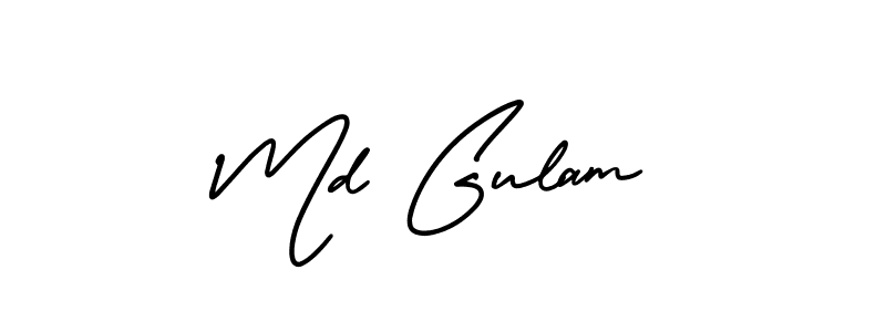Make a beautiful signature design for name Md Gulam. With this signature (AmerikaSignatureDemo-Regular) style, you can create a handwritten signature for free. Md Gulam signature style 3 images and pictures png