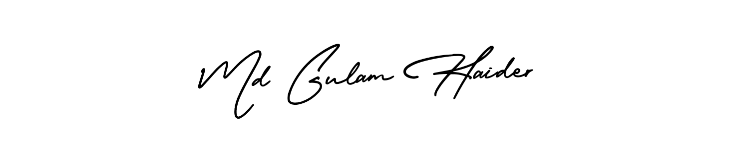 AmerikaSignatureDemo-Regular is a professional signature style that is perfect for those who want to add a touch of class to their signature. It is also a great choice for those who want to make their signature more unique. Get Md Gulam Haider name to fancy signature for free. Md Gulam Haider signature style 3 images and pictures png