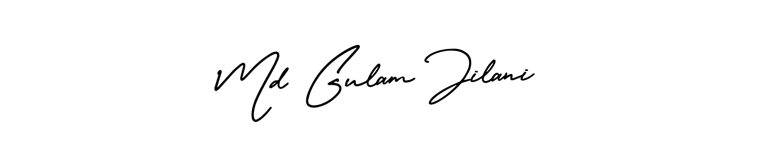 How to Draw Md Gulam Jilani signature style? AmerikaSignatureDemo-Regular is a latest design signature styles for name Md Gulam Jilani. Md Gulam Jilani signature style 3 images and pictures png