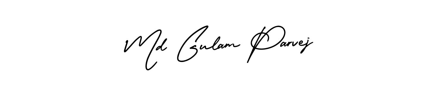 Design your own signature with our free online signature maker. With this signature software, you can create a handwritten (AmerikaSignatureDemo-Regular) signature for name Md Gulam Parvej. Md Gulam Parvej signature style 3 images and pictures png