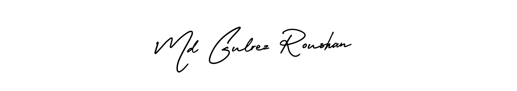 Make a short Md Gulrez Roushan signature style. Manage your documents anywhere anytime using AmerikaSignatureDemo-Regular. Create and add eSignatures, submit forms, share and send files easily. Md Gulrez Roushan signature style 3 images and pictures png