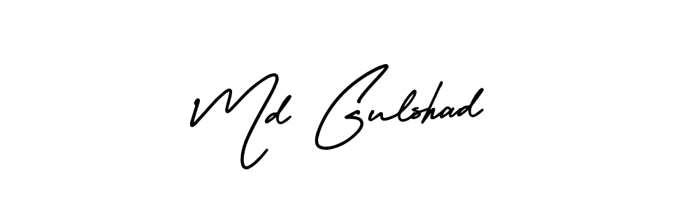 This is the best signature style for the Md Gulshad name. Also you like these signature font (AmerikaSignatureDemo-Regular). Mix name signature. Md Gulshad signature style 3 images and pictures png