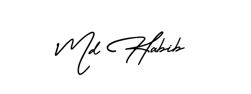 if you are searching for the best signature style for your name Md Habib. so please give up your signature search. here we have designed multiple signature styles  using AmerikaSignatureDemo-Regular. Md Habib signature style 3 images and pictures png