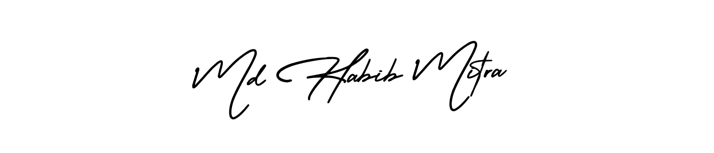 How to make Md Habib Mitra name signature. Use AmerikaSignatureDemo-Regular style for creating short signs online. This is the latest handwritten sign. Md Habib Mitra signature style 3 images and pictures png