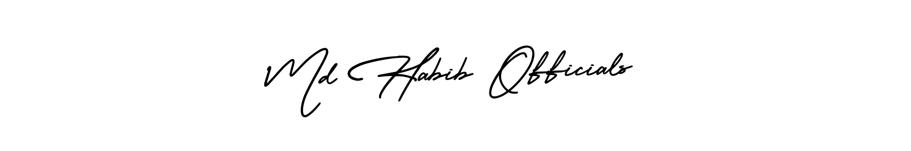 Also we have Md Habib Officials name is the best signature style. Create professional handwritten signature collection using AmerikaSignatureDemo-Regular autograph style. Md Habib Officials signature style 3 images and pictures png