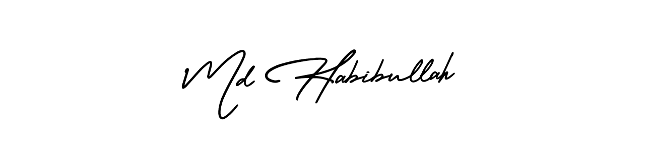 Similarly AmerikaSignatureDemo-Regular is the best handwritten signature design. Signature creator online .You can use it as an online autograph creator for name Md Habibullah. Md Habibullah signature style 3 images and pictures png