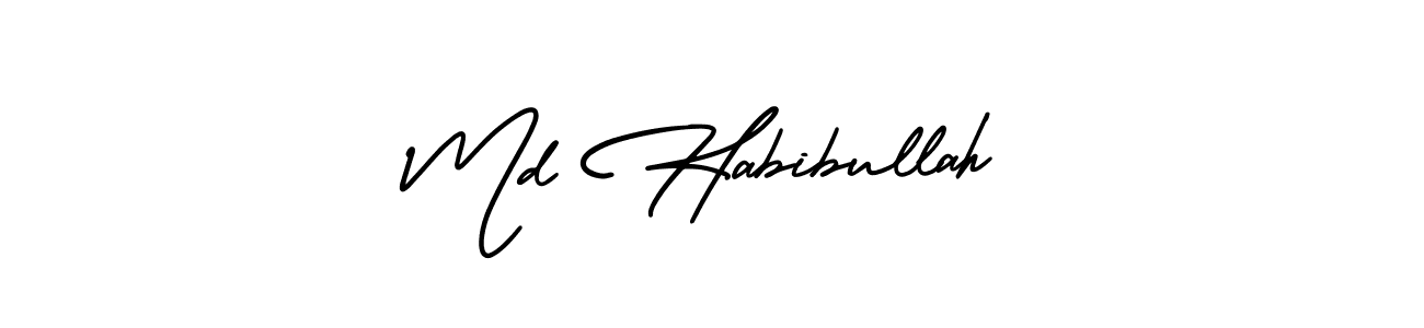 Similarly AmerikaSignatureDemo-Regular is the best handwritten signature design. Signature creator online .You can use it as an online autograph creator for name Md Habibullah. Md Habibullah signature style 3 images and pictures png