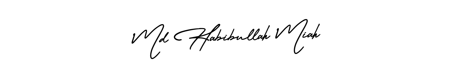 How to make Md Habibullah Miah name signature. Use AmerikaSignatureDemo-Regular style for creating short signs online. This is the latest handwritten sign. Md Habibullah Miah signature style 3 images and pictures png