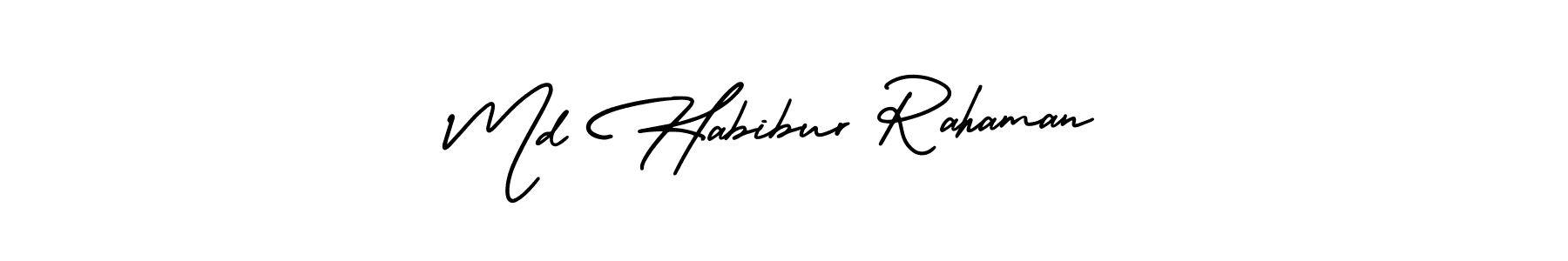 Also You can easily find your signature by using the search form. We will create Md Habibur Rahaman name handwritten signature images for you free of cost using AmerikaSignatureDemo-Regular sign style. Md Habibur Rahaman signature style 3 images and pictures png