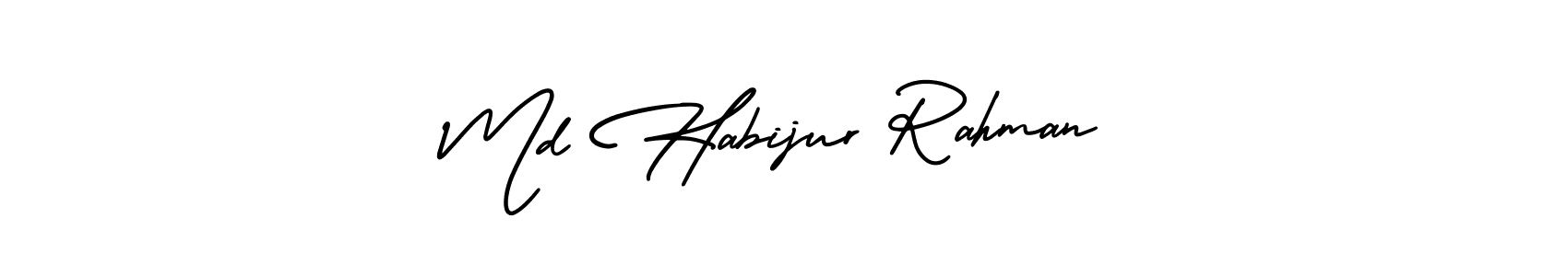 Create a beautiful signature design for name Md Habijur Rahman. With this signature (AmerikaSignatureDemo-Regular) fonts, you can make a handwritten signature for free. Md Habijur Rahman signature style 3 images and pictures png