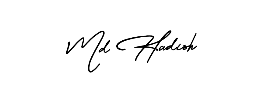 Create a beautiful signature design for name Md Hadish. With this signature (AmerikaSignatureDemo-Regular) fonts, you can make a handwritten signature for free. Md Hadish signature style 3 images and pictures png