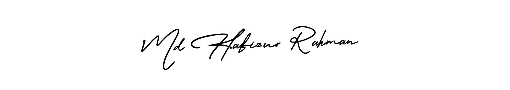 You should practise on your own different ways (AmerikaSignatureDemo-Regular) to write your name (Md Hafizur Rahman) in signature. don't let someone else do it for you. Md Hafizur Rahman signature style 3 images and pictures png