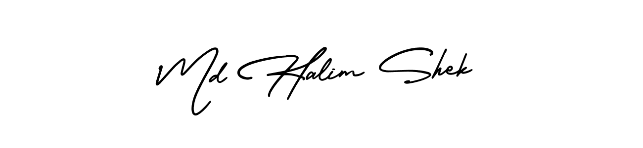 How to make Md Halim Shek signature? AmerikaSignatureDemo-Regular is a professional autograph style. Create handwritten signature for Md Halim Shek name. Md Halim Shek signature style 3 images and pictures png