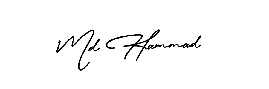 Create a beautiful signature design for name Md Hammad. With this signature (AmerikaSignatureDemo-Regular) fonts, you can make a handwritten signature for free. Md Hammad signature style 3 images and pictures png