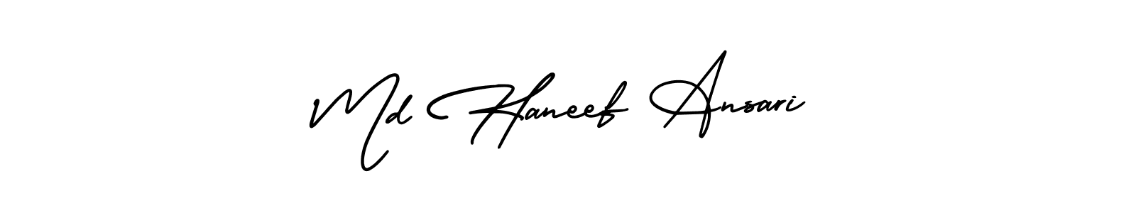 It looks lik you need a new signature style for name Md Haneef Ansari. Design unique handwritten (AmerikaSignatureDemo-Regular) signature with our free signature maker in just a few clicks. Md Haneef Ansari signature style 3 images and pictures png