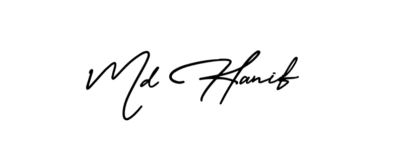 Create a beautiful signature design for name Md Hanif. With this signature (AmerikaSignatureDemo-Regular) fonts, you can make a handwritten signature for free. Md Hanif signature style 3 images and pictures png