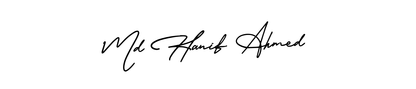 AmerikaSignatureDemo-Regular is a professional signature style that is perfect for those who want to add a touch of class to their signature. It is also a great choice for those who want to make their signature more unique. Get Md Hanif Ahmed name to fancy signature for free. Md Hanif Ahmed signature style 3 images and pictures png