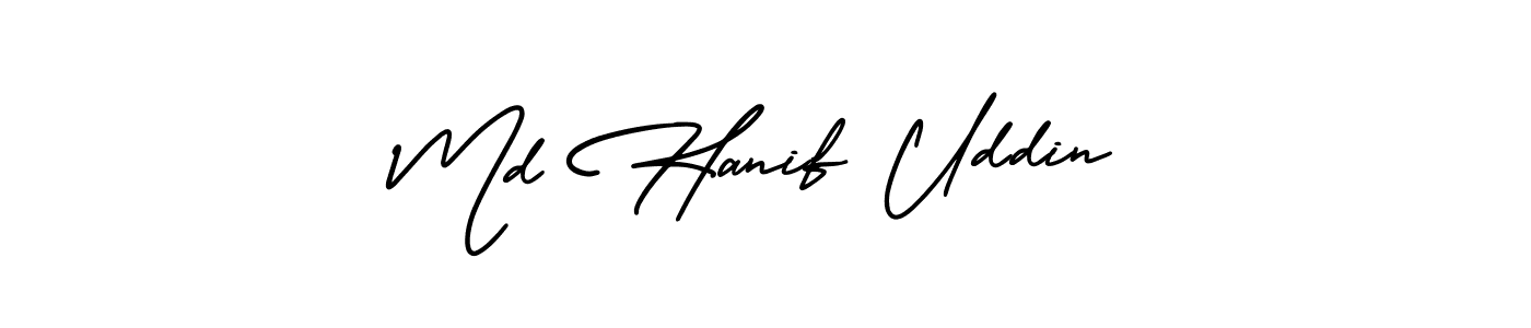 Md Hanif Uddin stylish signature style. Best Handwritten Sign (AmerikaSignatureDemo-Regular) for my name. Handwritten Signature Collection Ideas for my name Md Hanif Uddin. Md Hanif Uddin signature style 3 images and pictures png