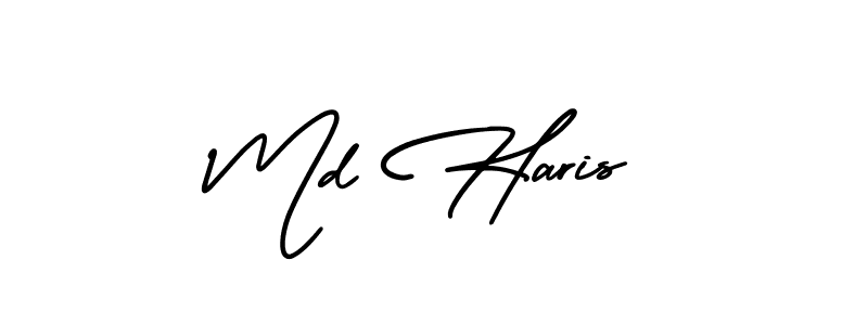 Create a beautiful signature design for name Md Haris. With this signature (AmerikaSignatureDemo-Regular) fonts, you can make a handwritten signature for free. Md Haris signature style 3 images and pictures png