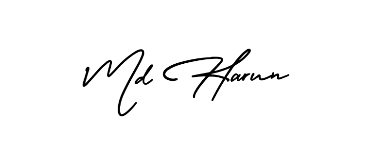 It looks lik you need a new signature style for name Md Harun. Design unique handwritten (AmerikaSignatureDemo-Regular) signature with our free signature maker in just a few clicks. Md Harun signature style 3 images and pictures png